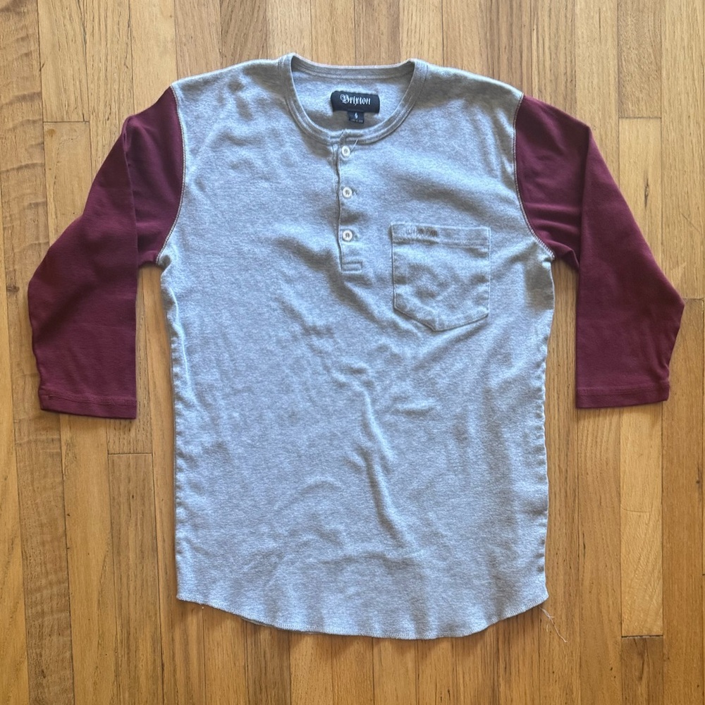 Brixton Baseball Shirt Henley Small